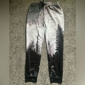 Scenic Forest Print Joggers Large